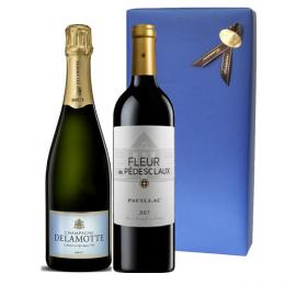 【ギフト箱付き】シャンパーニュ&ボルドー 赤ワインギフトセット