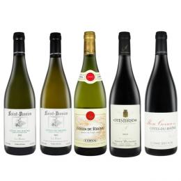 コート・デュ・ローヌ 白赤ワイン5本セット