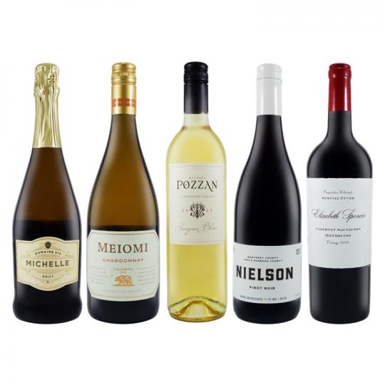 カリフォルニア スパークリング&白赤5本セット