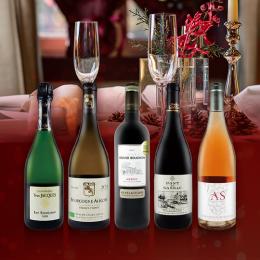 【第二弾】シャンパーニュ&白赤ロゼワイン5本セット